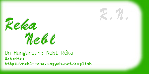 reka nebl business card